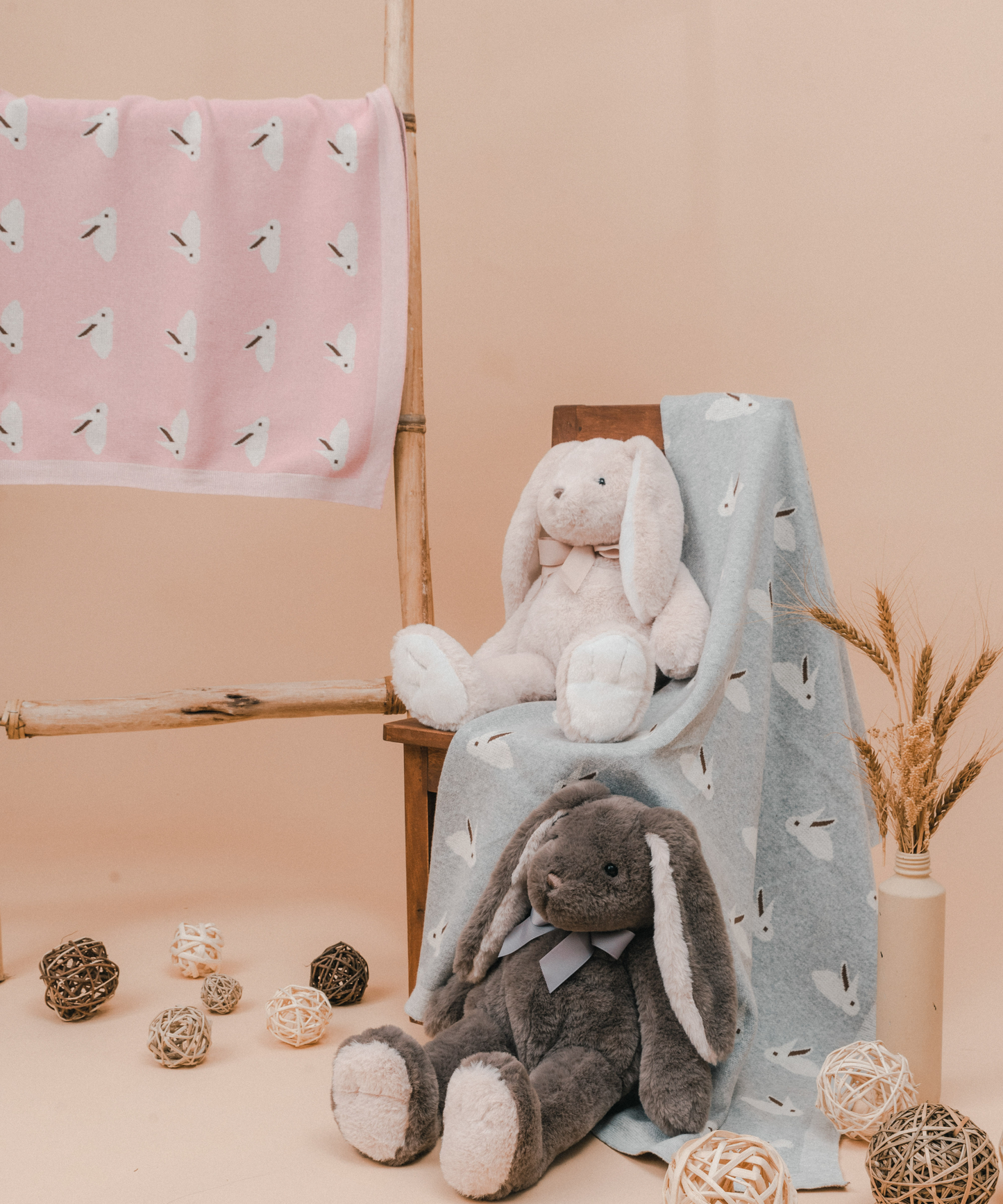Bunny Cotton Knit Blanket