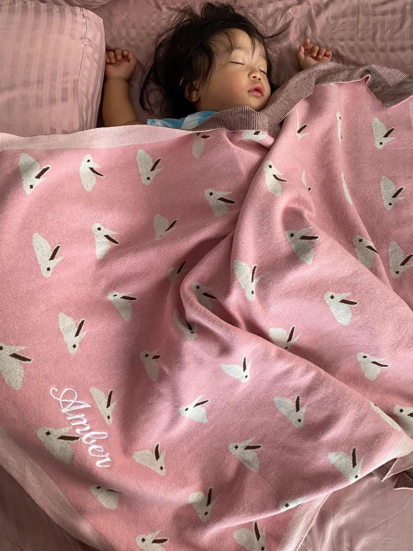 Bunny Cotton Knit Blanket