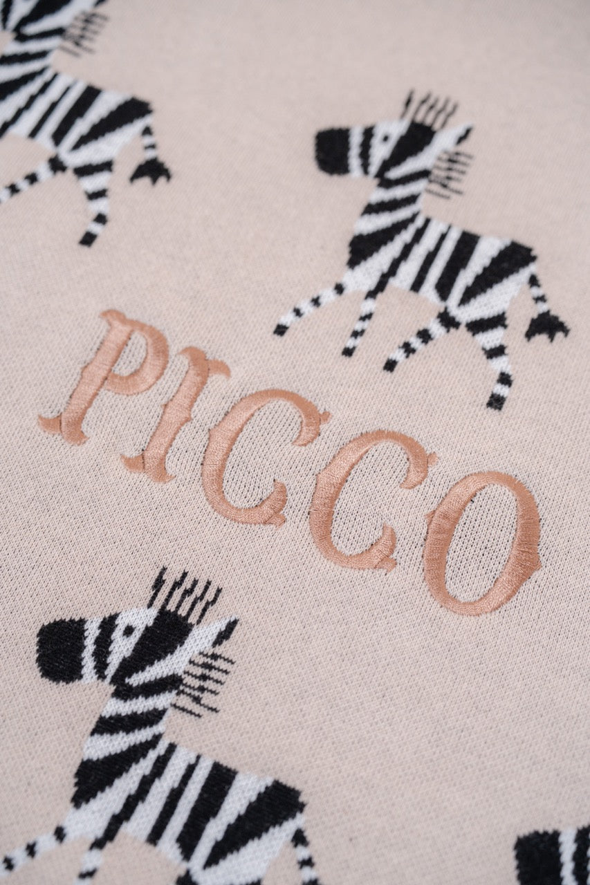 Zebra Dreams Cotton Knit Blanket