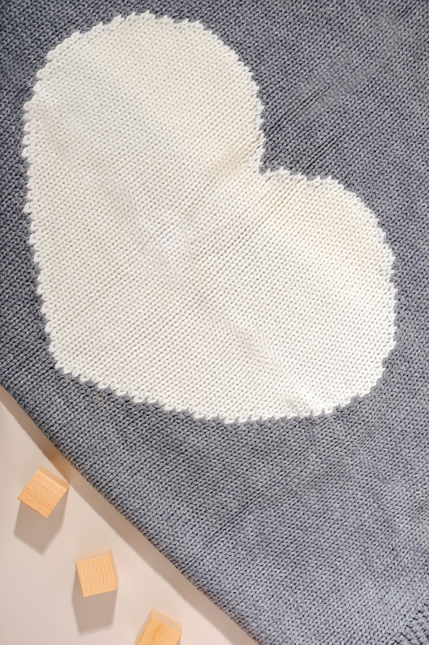 Sweetheart Knit Baby Blanket
