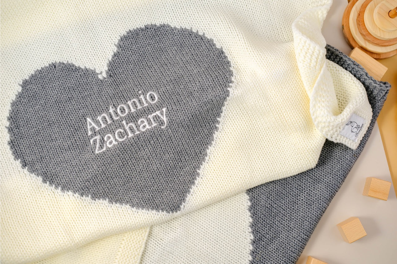 Sweetheart Knit Baby Blanket
