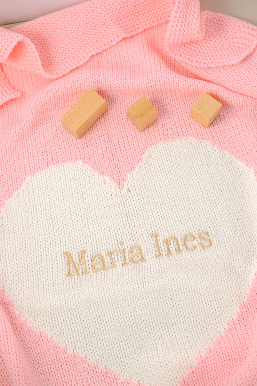 Sweetheart Knit Baby Blanket