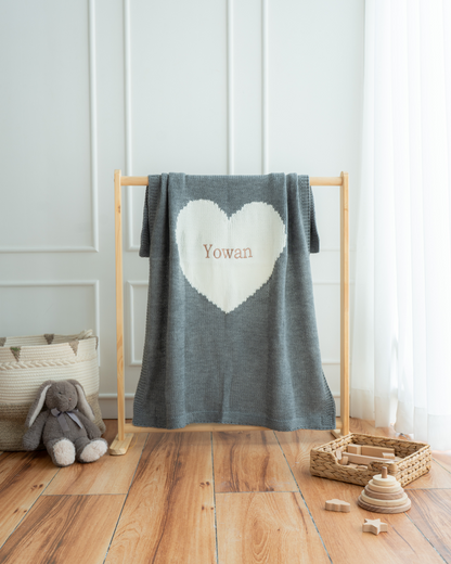 Sweetheart Knit Baby Blanket