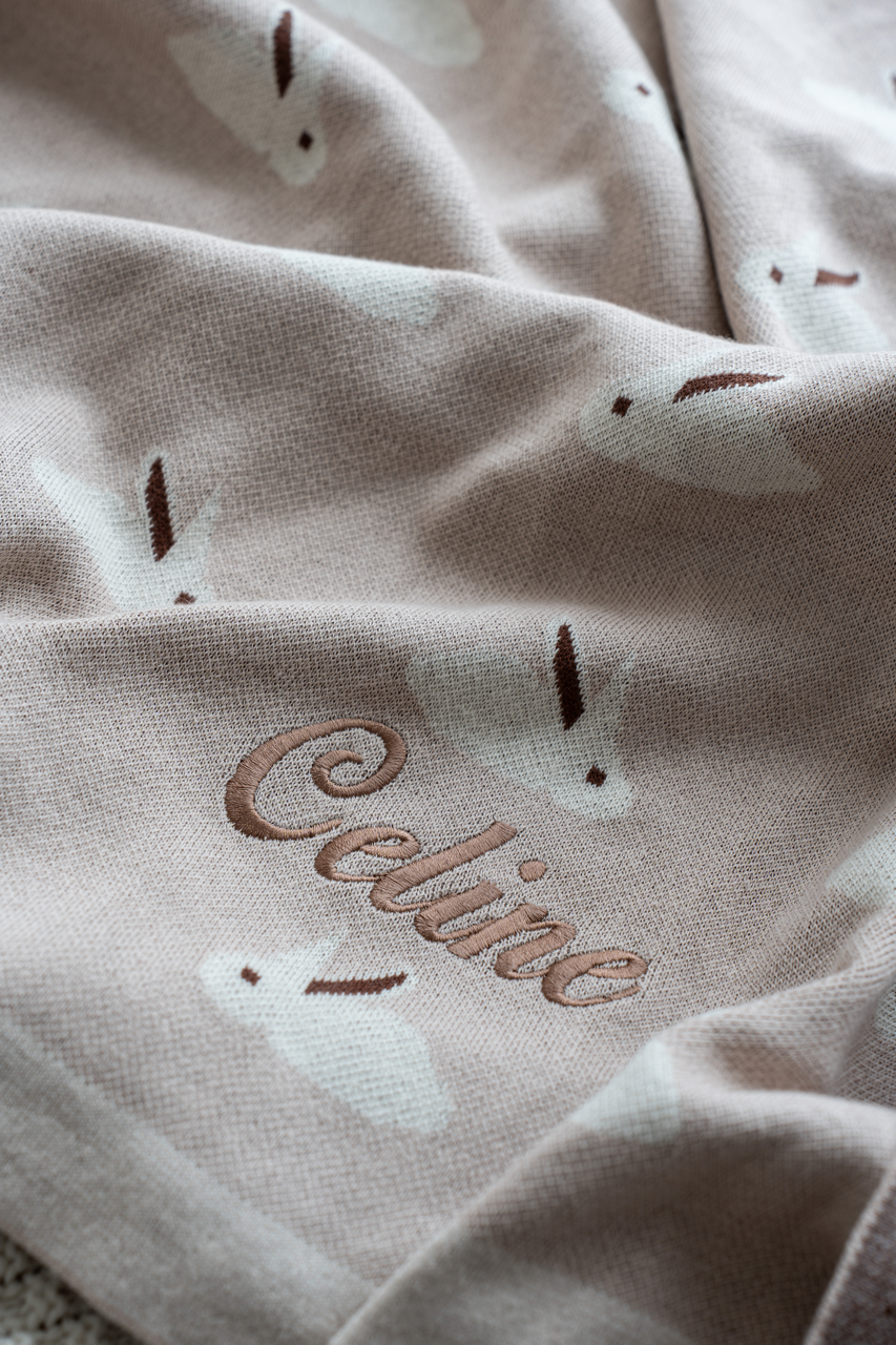 Bunny Cotton Knit Blanket