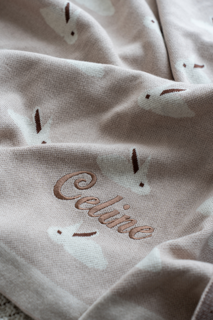 Bunny Cotton Knit Blanket