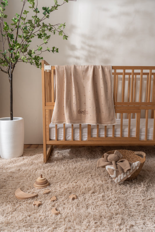 Pointelle Knit Baby Blanket