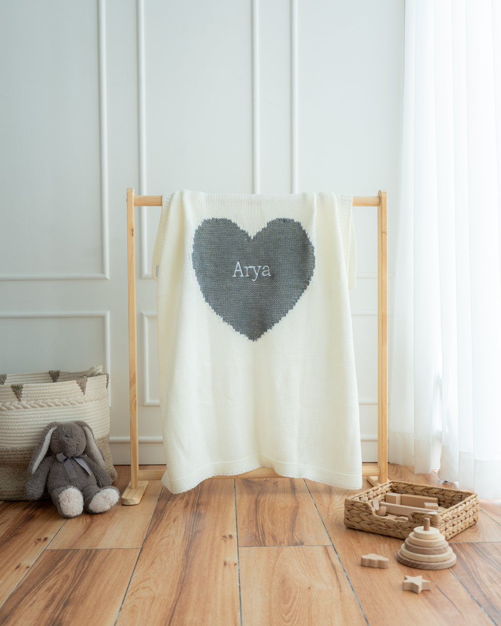 Sweetheart Knit Baby Blanket