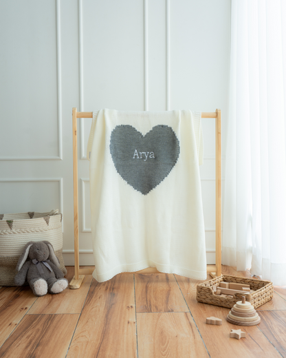 Sweetheart Knit Baby Blanket