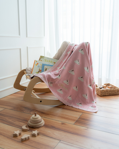 Bunny Cotton Knit Blanket