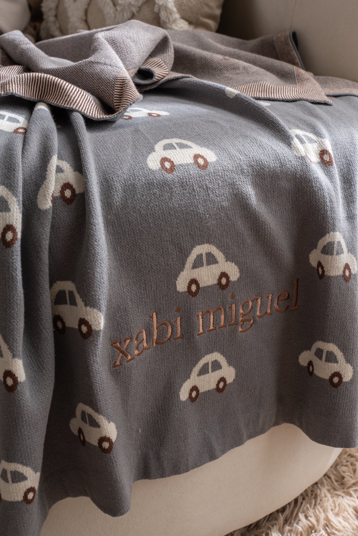 Car Cotton Knit Blanket