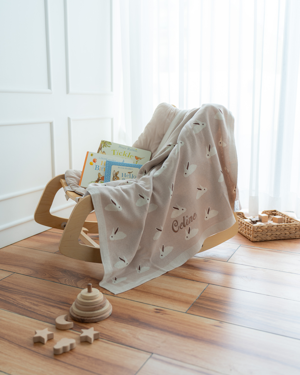 Bunny Cotton Knit Blanket