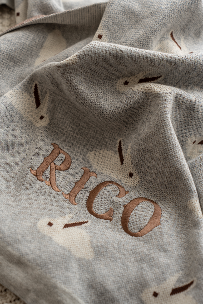 Bunny Cotton Knit Blanket