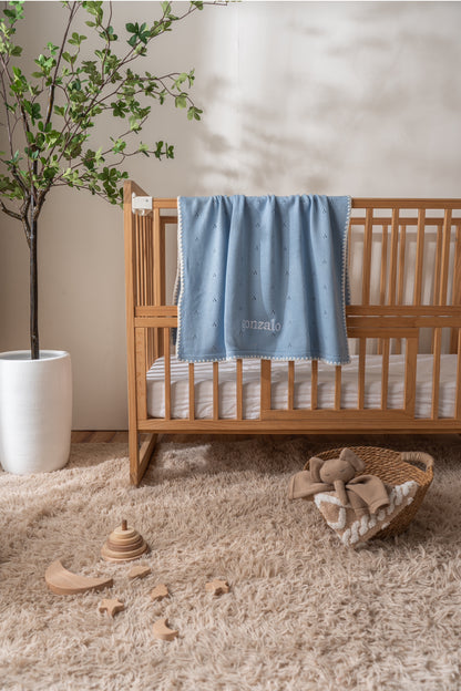 Pointelle Knit Baby Blanket