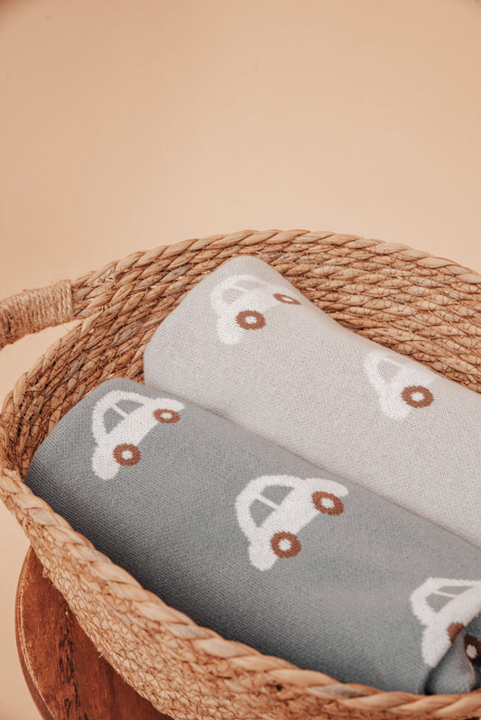 Car Cotton Knit Blanket