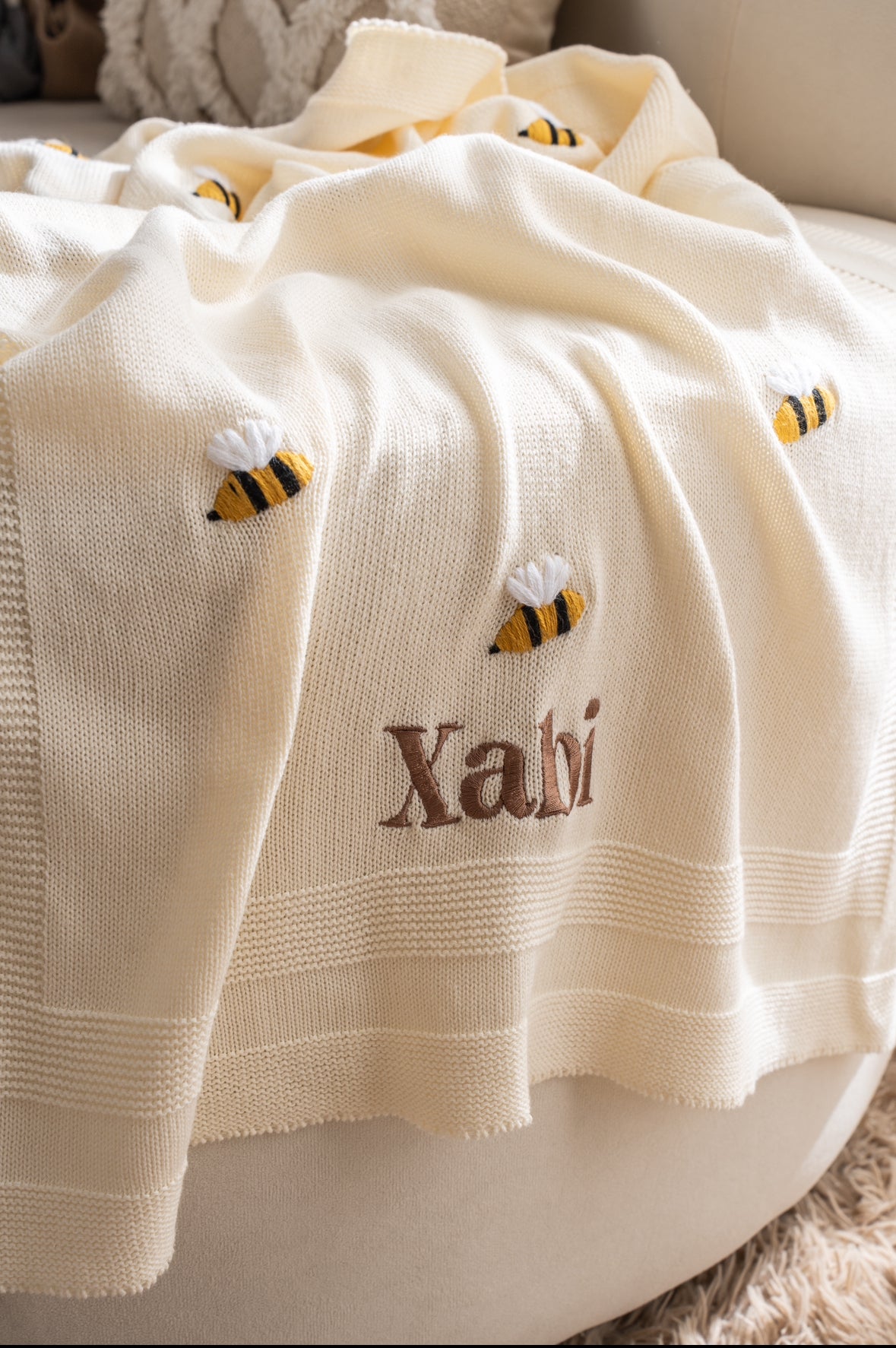 Honeybee Heirloom Baby Blanket