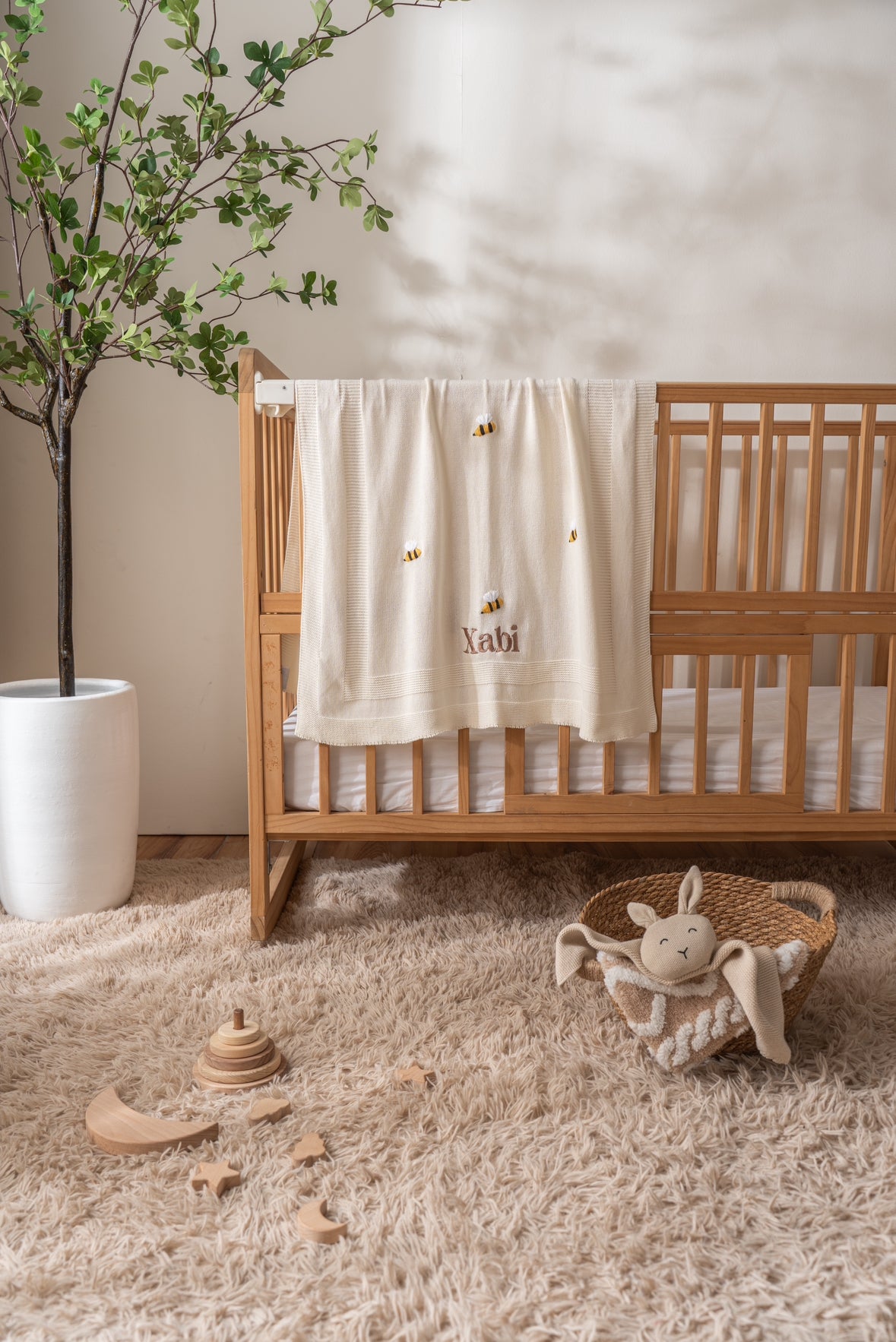 Honeybee Heirloom Baby Blanket