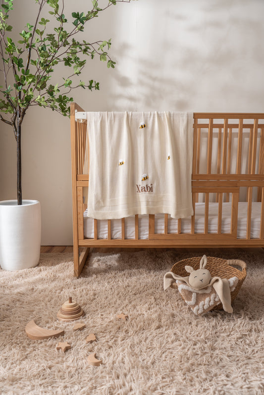 Honeybee Heirloom Baby Blanket