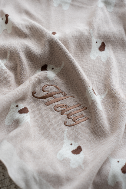 Little Elephant Cotton Knit Blanket